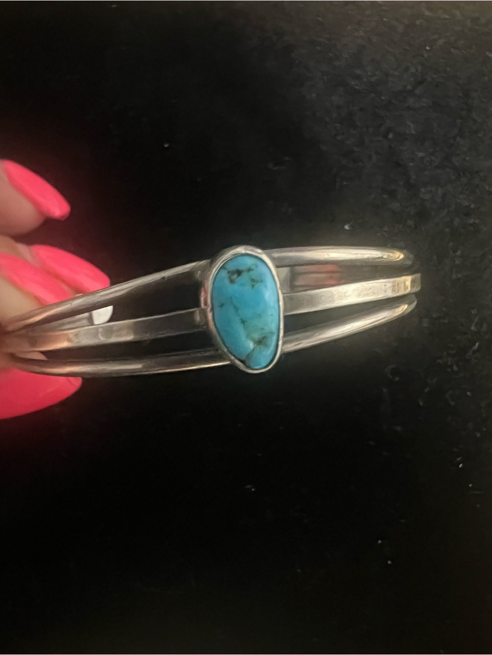 Native signed turquoise vintage bracelet